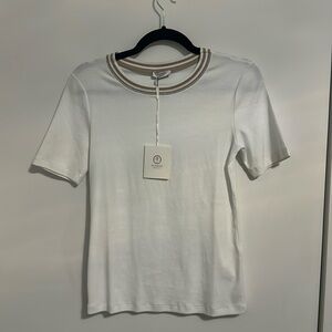 Peserico white shirt with beaded trim